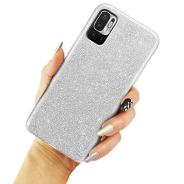 GS Bleščeč ovitek za Xiaomi Redmi Note 10 5G, srebrn