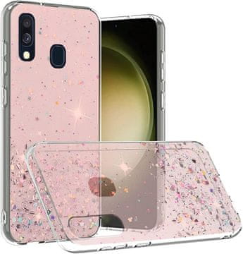 Overboard Ovitek za Samsung Galaxy A40, bleščeč, roza