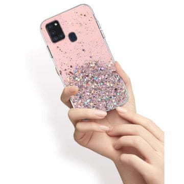 Overboard Ovitek za Samsung Galaxy A21S, bleščeč, roza