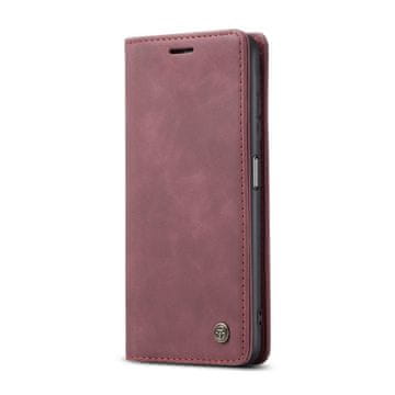 CaseMe Ovitek za Xiaomi Redmi Note 10 / 10S, usnjena denarnica, bordo