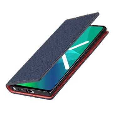 Overboard Usnjen ovitek za Samsung Galaxy S22, zrnato usnje, temno moder