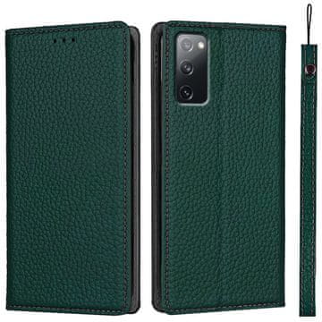 Overboard Usnjen ovitek za Samsung Galaxy S20 FE, usnje z zrnatim vzorcem, zelen