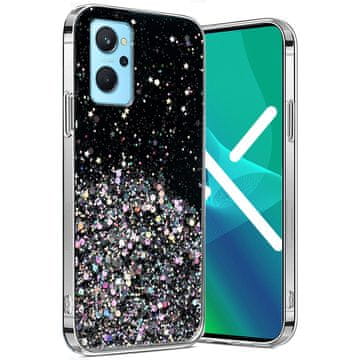 Overboard Ovitek za Realme 9i / Oppo A96, bleščeč, črn