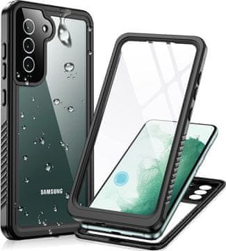Vodoodporni ovitek IP68 za Samsung Galaxy S22+ Plus, rdeča pika+, črna