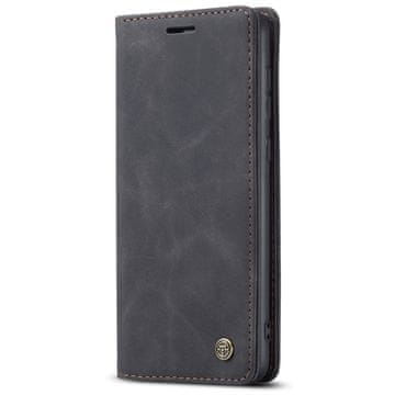 CaseMe Ovitek za Samsung Galaxy A53 5G, usnjena denarnica, črna