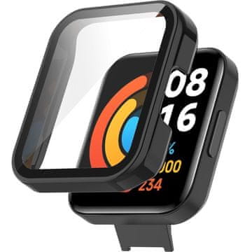 Overboard Ovitek 2 v 1 + steklo za Xiaomi Redmi Watch 2 Lite, črn