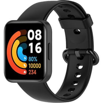 GS Silikonski pašček za Xiaomi Redmi Watch 2 Lite, črne barve