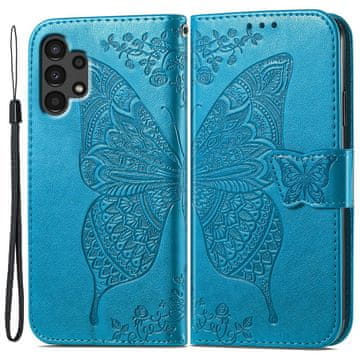 GS Ovitek za Samsung Galaxy A13 4G, metuljček, moder