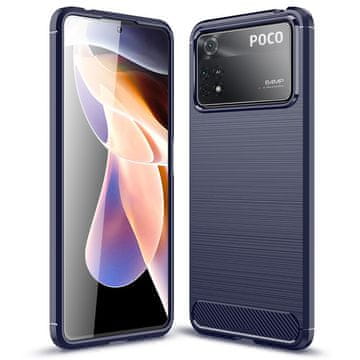 Overboard Ovitek za Xiaomi Poco X4 Pro 5G, Karbon, moder