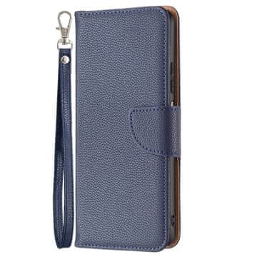 Overboard Litchi denarnica s paščkom za Xiaomi Redmi Note 11/11S, temno modra