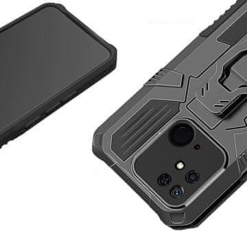 Overboard Hibridni ovitek KickStand za Xiaomi Redmi 10C, črn