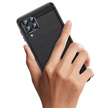 GS Ovitek za Samsung Galaxy M53 5G, Karbon, črn