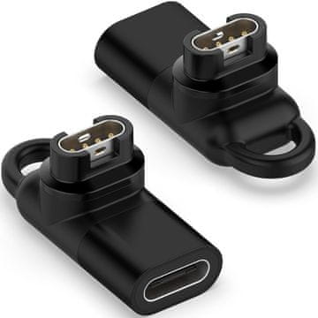 GS Mini priključek/adapter za ure Garmin, črne barve