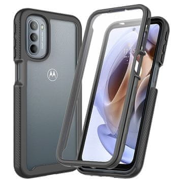 Overboard Ovitek za Motorola Moto G51 5G, odporen na udarce, s folijo, črn