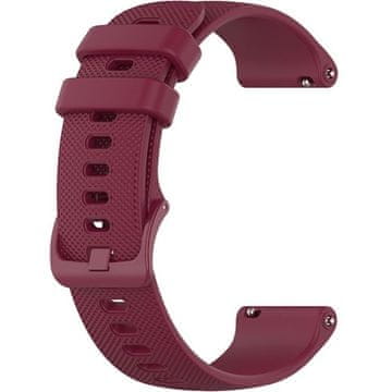 GS Univerzalni silikonski pašček 22 mm, mrežasta tekstura, bordo