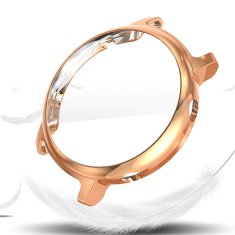 GS Milanska zapestnica + ovitek z zaščitnim ovitko za Huawei Watch GT 2 42 mm, roza zlata