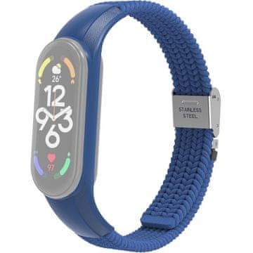 GS Najlonski pašček za Xiaomi Mi Band 5/6/7/7 NFC, moder