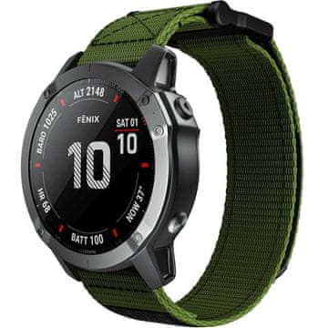 GS Najlonski pašček za Garmin 26 mm, zelen
