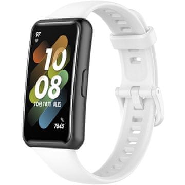 GS Silikonski pašček za Huawei Band 7, bel