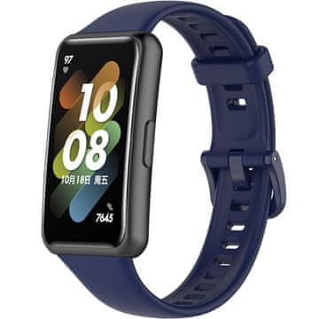 GS Silikonski pašček za Huawei Band 7, temno moder