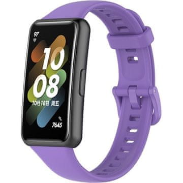 GS Silikonski pašček za Huawei Band 7, vijoličen