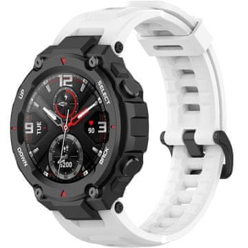GS Silikonski pašček za Amazfit T-Rex/T-Rex PRO, bel