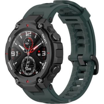 GS Silikonski pašček za Amazfit T-Rex/T-Rex PRO, temno zelen