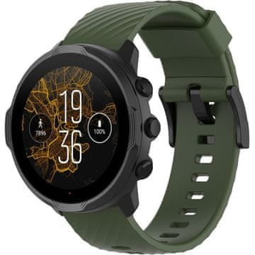 GS Silikonski pašček za Suunto 9, zelen