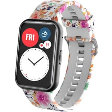 GS Gladek pašček za Huawei Watch Fit, čudovit cvet