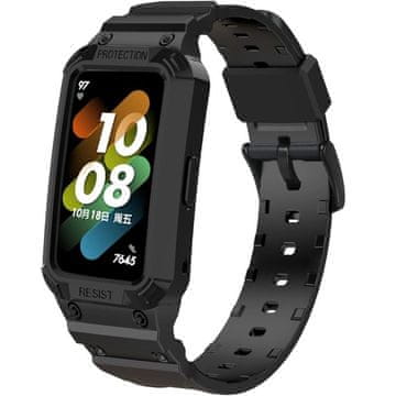 GS Pašček z etuijem za Huawei Band 6 / Huawei Band 7, črn