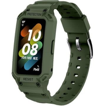 GS Pašček z etuijem za Huawei Band 6 / Huawei Band 7, zelen