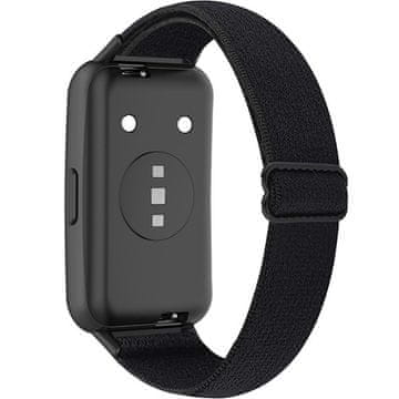 GS Najlonski pašček za Huawei Band 7, črne barve