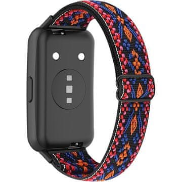 GS Najlonski pašček za Huawei Band 7, roza / oranžen