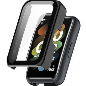 GS Ovitek 2 v 1 + steklo za Huawei Honor Band 6 / 7, črn
