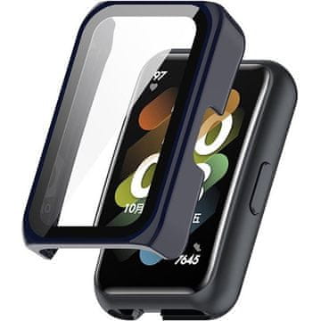 GS Ovitek 2 v 1 + steklo za Huawei Honor Band 6 / 7, temno moder