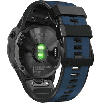GS Silikonski pašček za Garmin Fenix 22mm, moder