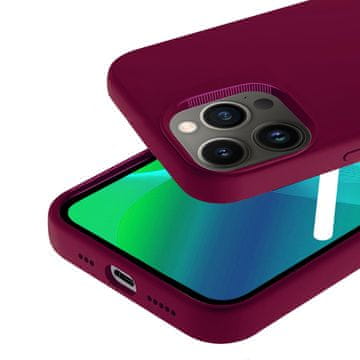 GS Ovitek za iPhone 14 Pro Max, Silikonski Lite, Rdeč
