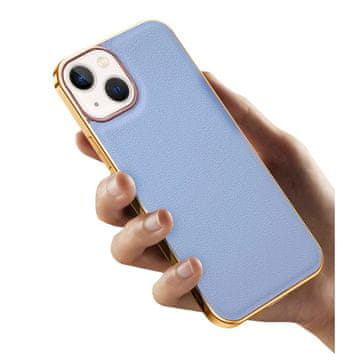 Overboard Ovitek za iPhone 14 Plus, kravje usnje, moder