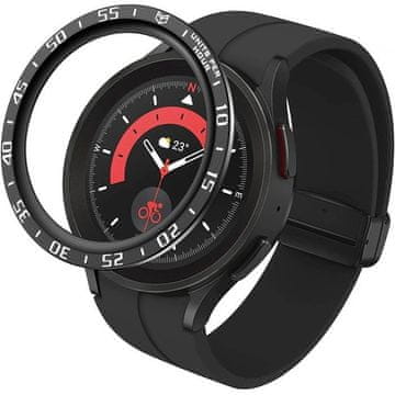 GS Ovitek z obročem za Samsung Galaxy Watch 5 Pro 45mm, črn