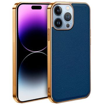 Overboard Ovitek za iPhone 13 Pro, kravje usnje, moder