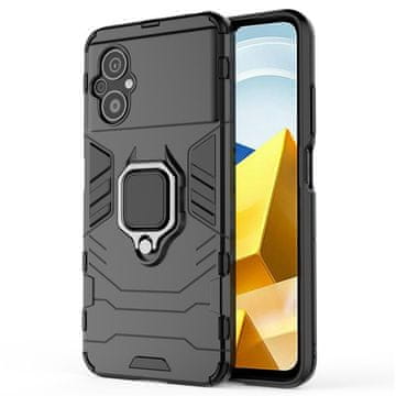 Overboard Ovitek za Xiaomi Poco M5 4G, obroč za stojalo, črn