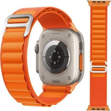 GS Najlonski pašček za Apple Watch 1/2/3/4/5/6/7/8/9/10/11/SE 38/40/41/42 mm, oranžen