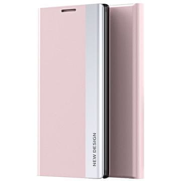 GS Ovitek s preklopom za Xiaomi Redmi Note 9S/9 Pro/9 Pro Max, stranski magnetni, roza zlat