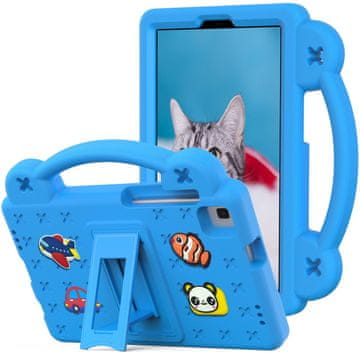 GS Ovitek za Samsung Galaxy Tab A7 Lite 8.7 T220/T225, ljubki vzorci, s stojalom, moder