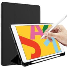 Overboard iPad 10,2" 2021/2020/2019 (9./8./7. generacija), Tri-Fold etui z držalom za svinčnike, črne barve