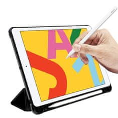 Overboard iPad 10,2" 2021/2020/2019 (9./8./7. generacija), Tri-Fold etui z držalom za svinčnike, črne barve