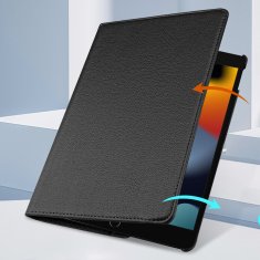 GS Ovitek za iPad 11" 2025 A16 (11. generacija) / iPad 10.9" 2022 (10. generacija), vrtljiv za 360 stopinj, črn