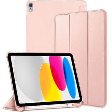 GS Ovitek za iPad 11" 2025 A16 (11. gen.) / iPad 10.9" 2022 (10. gen.), pametni pisalo, z držalom za pisalo, roza