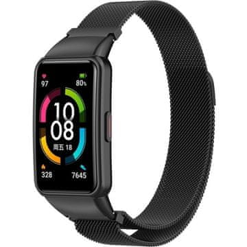 GS Zapestnica Milanese za Huawei Band 6, črna