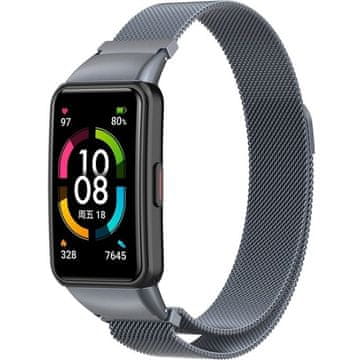 GS Zapestnica Milanese za Huawei Band 6, siva